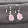 Rose Chalcedony Jewelry, 925 Solid Sterling Silver Earrings, Handmade Gemstone Jewelry Earrings For Memorial Day