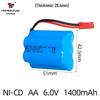 6V 1400mAh NiCd AA Rechargeable Battery Pack: 300 Charge/Discharge Cycles for Remote Control Toys