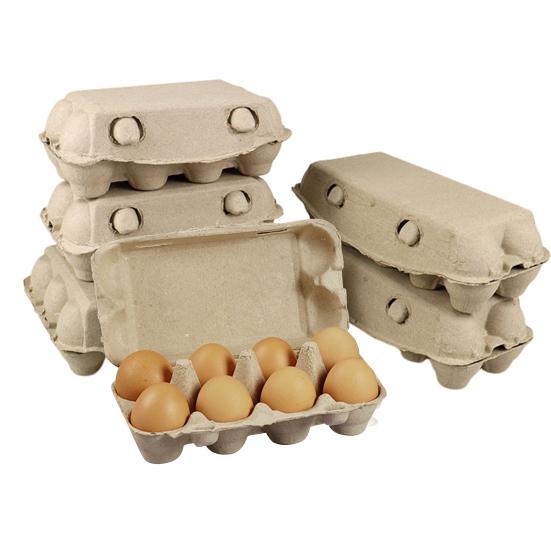 40 шт. лоток для яиц, бумажная целлюлоза, противоударный дизайн, объем 6/8/10/12/15 шт., натуральные картонные коробки для яиц, многоразовые, экологически чистые, штабелируемые