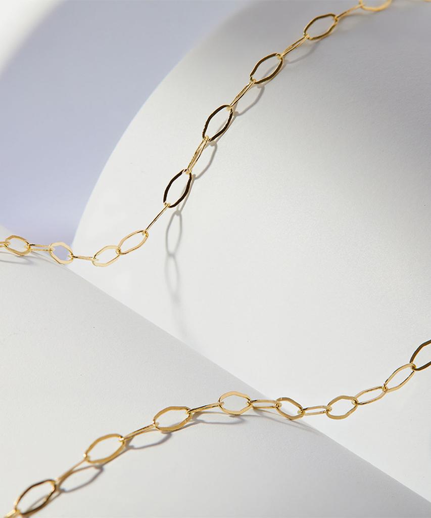 Helene Jewelry 14K 18K Herb Chain Gold Necklace (Type A)