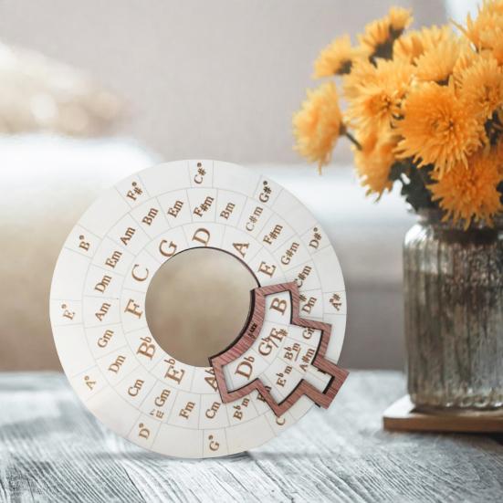 Деревянный инструмент для мелодии, портативное музыкальное колесо аккордов, круг квинт, колесо аккордов, музыкальный инструмент для транспонирования для гитары, баса, фортепиано, скрипки