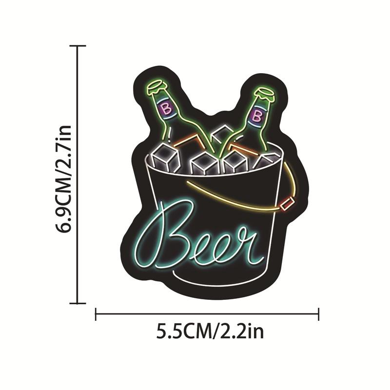 10/30/50PCS Crazy Neon PVC Sticky Sticker Aesthetic DIY Korean Stationery Decoration Scrapbooking School Supplies for Kids
