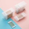 2pcs Portable Storage Box, Cotton Swab Stick Storage Box, Earring Necklace Hair Clip Storage Box, Small Item Storage Box