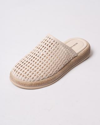Сабо женские SUNY LIANA 51700 36 молочные кожа