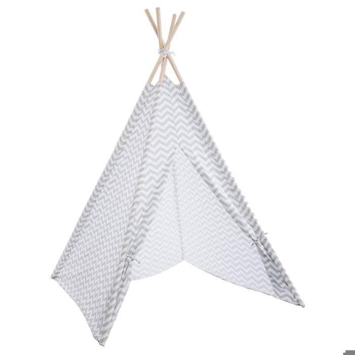 Tipi Pour Enfant 120x120x160cm Gris - Atmosphera Createur D'interieur