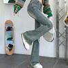Flare Jeans Women Skinny High Waist Aesthetic Y2k Clothes Denim Trousers Vintage Washed Retro Mopping Korean Fashion Street New