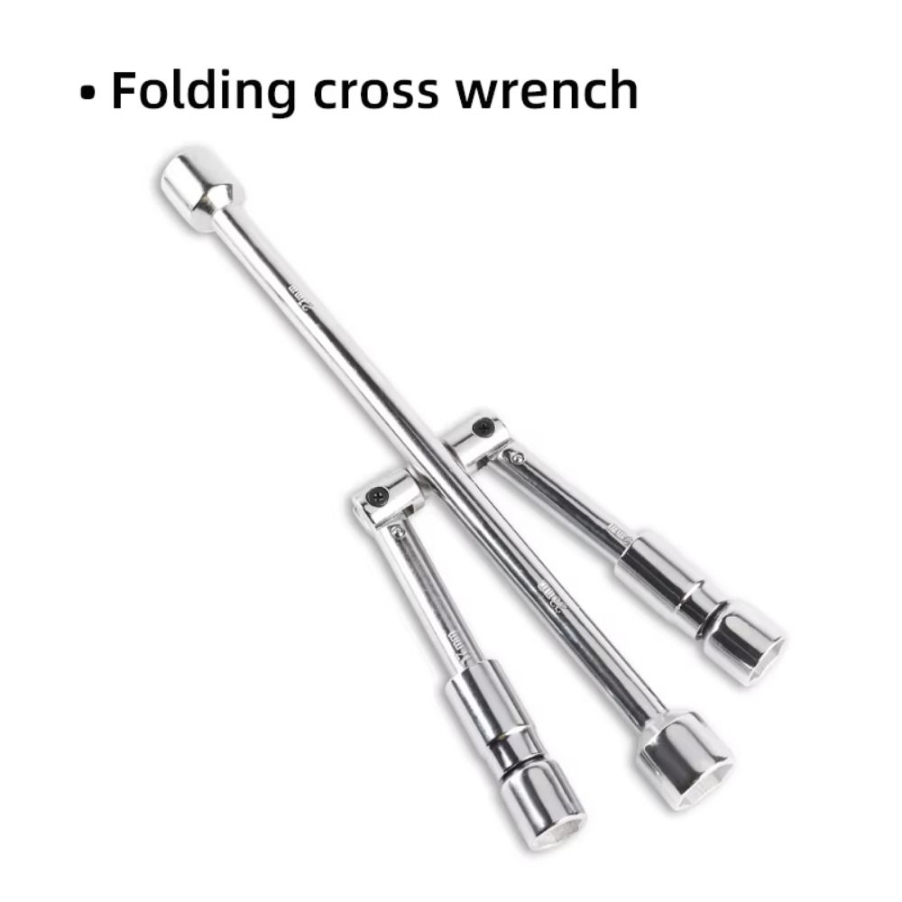 17/19/21/23mm Folding Cross Wrench Labor-Saving Tire Repair Tool  Workshop Tools