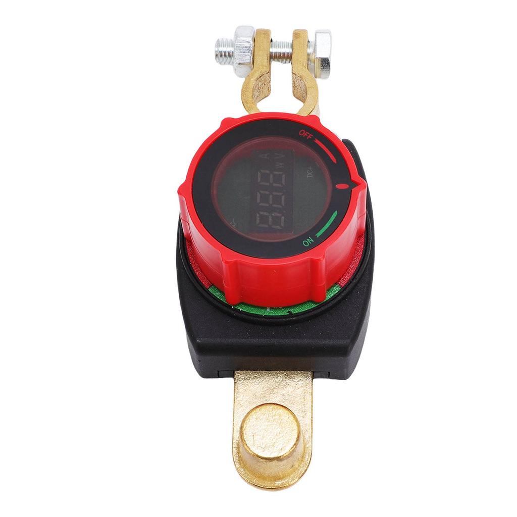 Top Post Battery Disconnect Switch LED Display Rotatable Adjustment Battery On Off Switch for RV Truck Car Yacht