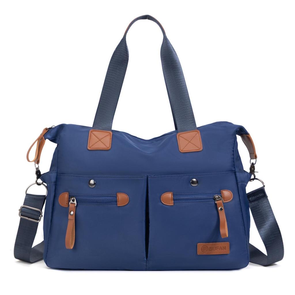 Unisex Large Capacity Travel Backpack with Wet/Dry Separation, Convertible Messenger, Shoulder, and Crossbody Bag.