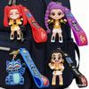 1-4Pcs Hot 3D Printed Anime Movie Kpop Demon Hunters Girls Derpy Keychains Doll Cute Tiger Action Model Toy Collection Gifts