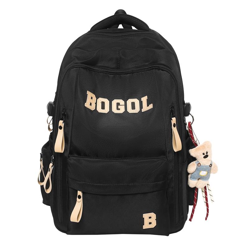 Junior High School Student Schoolbag Women's Large Capacity Lackup Air Cushion Backpack Men's Spine Protection Backpack