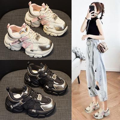 Обувь для папы, женская, новая, весна и осень, маленькая, повседневная, женская, спортивная обувь на платформе