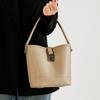 Cowhide Bucket Bag Genuine Leather Women's Bag Commuter Handbag Niche Design Single-shoulder Crossbody Bag