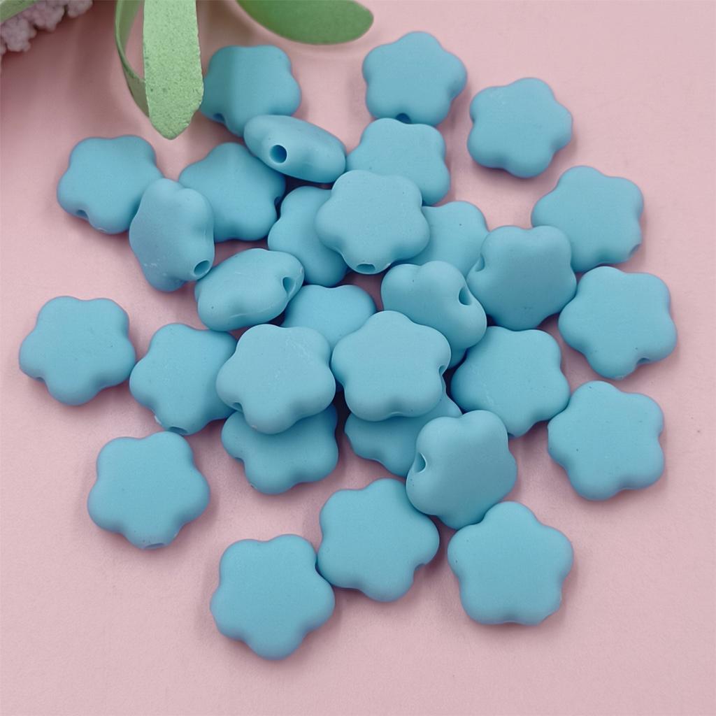 Creative DIY Necklace Fashion Rubber 30PCS 10 Colors Loose Beads Flowers Beads Jewelry Making 15*7mm Bracelets