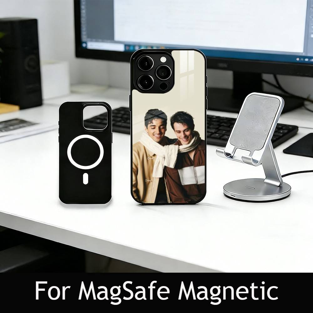 R-RW & RB Film Phone Case For iPhone17,16,15,14,13,12,11 Plus,Pro Magnetic For Magsafe Wireless Charging