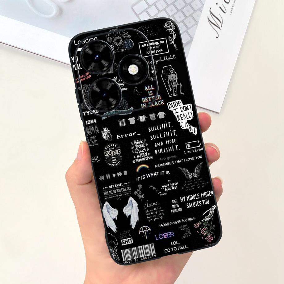 Для Tecno Spark GO 2024 Чехол Spark 20C Spark20 Pop 8 Para Чехол Силиконовый Мягкий ТПУ Бампер Мультяшный Крутой Милый Стиль Рисунок Capas
