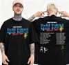 Летняя футболка Bad Rabbit DTMF World Tour 2025 Мужская Ретро Харадзюку Высококачественная Одежда Футболка из Чистого Хлопка для Фанатов