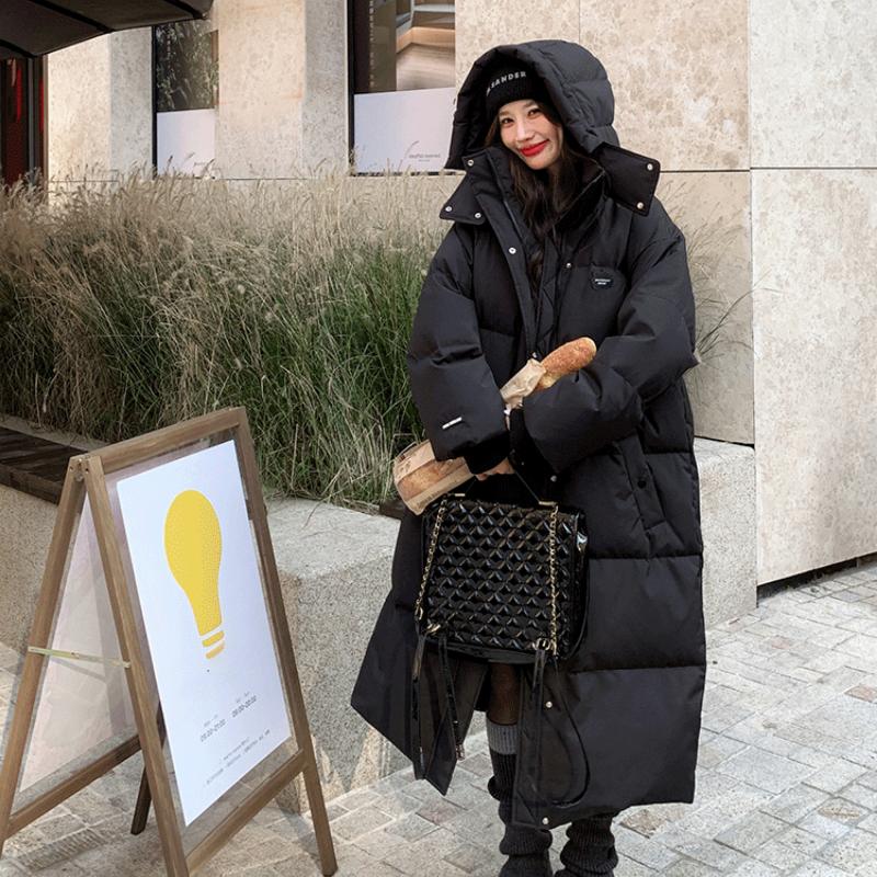 Утолщенная длинная хлопковая куртка для зимней пары, студентов колледжей, пальто выше колена - Выбор влюбленных