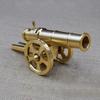1PCS Vintage Brass Small Cannon Home Ornaments Office Study Yard Gift Town Model Car Desk House Companion Military Table Decor