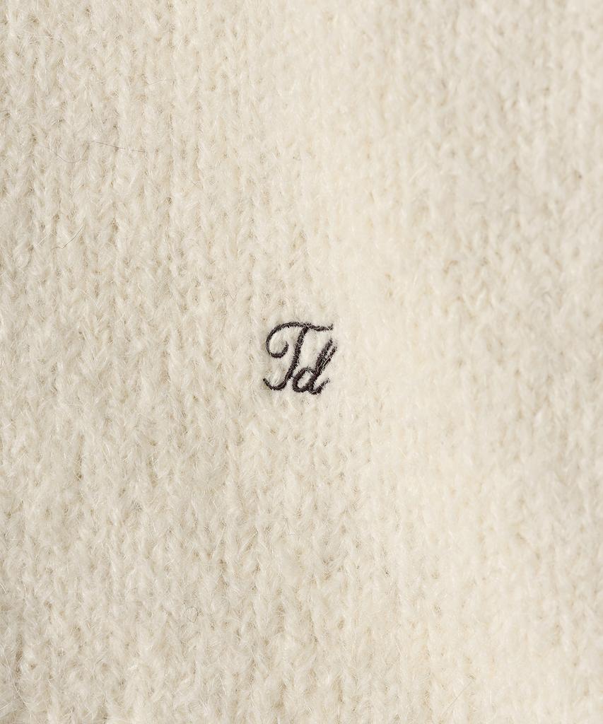 TTUDEMENT Alpaca Round Pullover Ivory