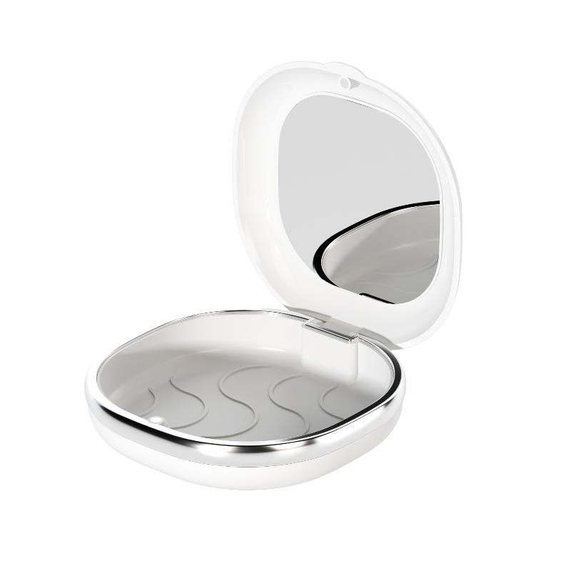 1 шт. Футляр для брекетов с зеркалом, коробка для зубного ретейнера, магнитный контейнер для элайнеров, контейнер для кап для зубов, дорожный футляр для зубных протезов