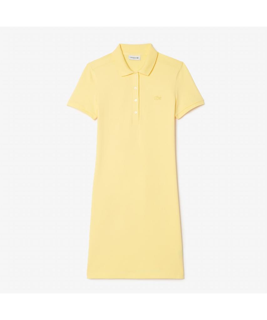 Женское мини-платье-поло Lacoste приталенного кроя из мини-пике Ef5473-55G 107