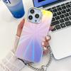 Для iPhone 15 Pro Max чехол PC+TPU IMD Laser Texture матовый чехол для телефона с браслетом из бисера