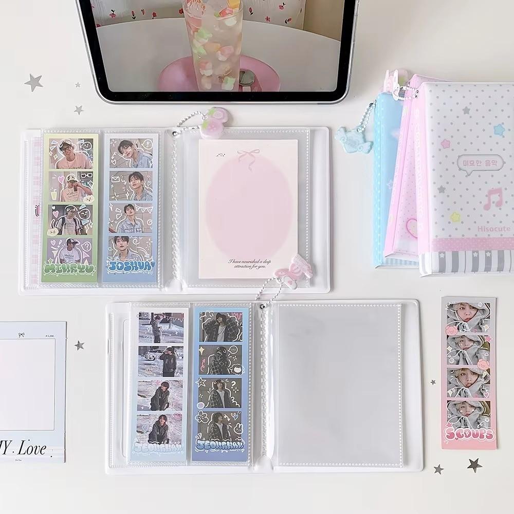 Cartoon Polaroid Album 4 Grid Layout Card Storage Album Fashion Photo Card Holder For Girls