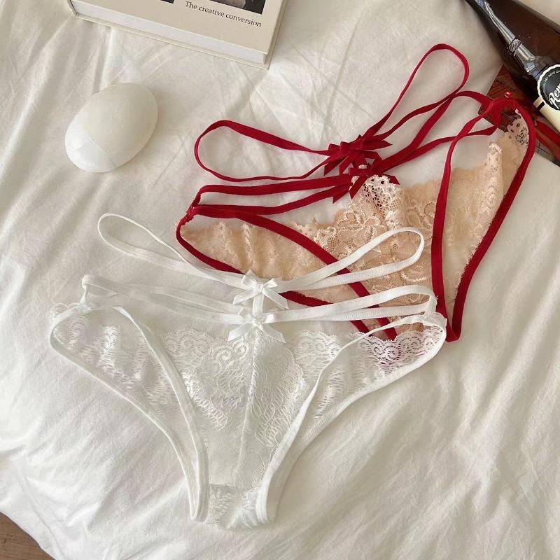 1pc Hollow Thin Strap Briefs Women Panties Underwear Lace Underpants Female Lingerie