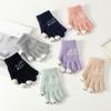 Winter Cartoon Cute Parent Child Gloves Riding Knitted Warm and Cold Baby Leaking Finger Gloves Yarn Thickened Gloves