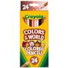Карандаши Crayola Skin Colored Pencils 24 цвета Colors of the World Friends of the World 684607 Оригинальные, один размер