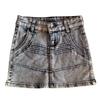 Girls' Washed Denim Skirt Size 4 To 8 Years - - Blue