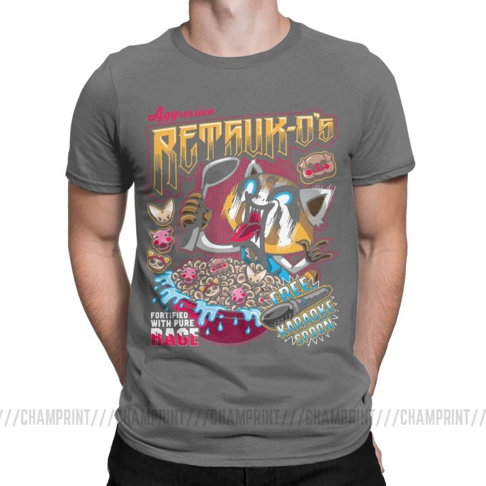 Death Metal Karaoke Kala Aggretsuko Aggressive Retsuko Men S T Shirts Casual Tees Short Sleeve T