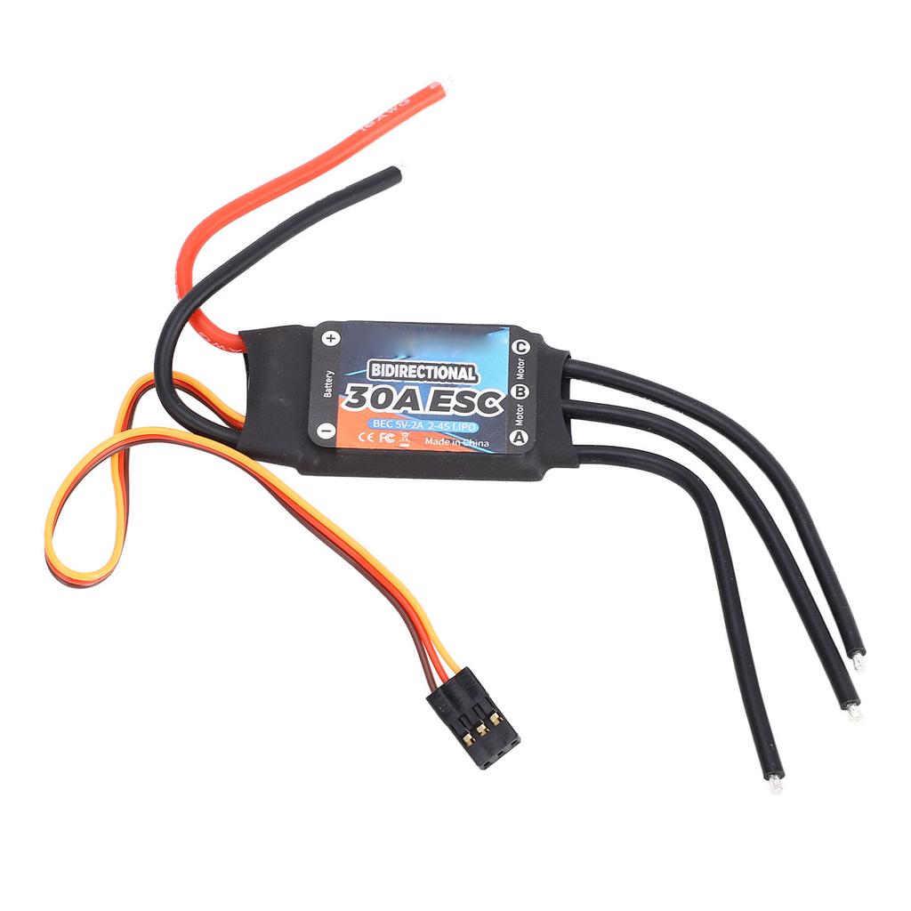 GTSKYTENRC Bidirectional 30A Brushless ESC Electric Speed Controller for RC Car Boat Underwater Propeller