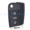 3 Buttons Half-Keyless Remote Car Key Fob 434MHz MQB48 Chip for VW Seat Leon Ateca Golf7 MK7 Touran Polo Tiguan Skoda Octavia