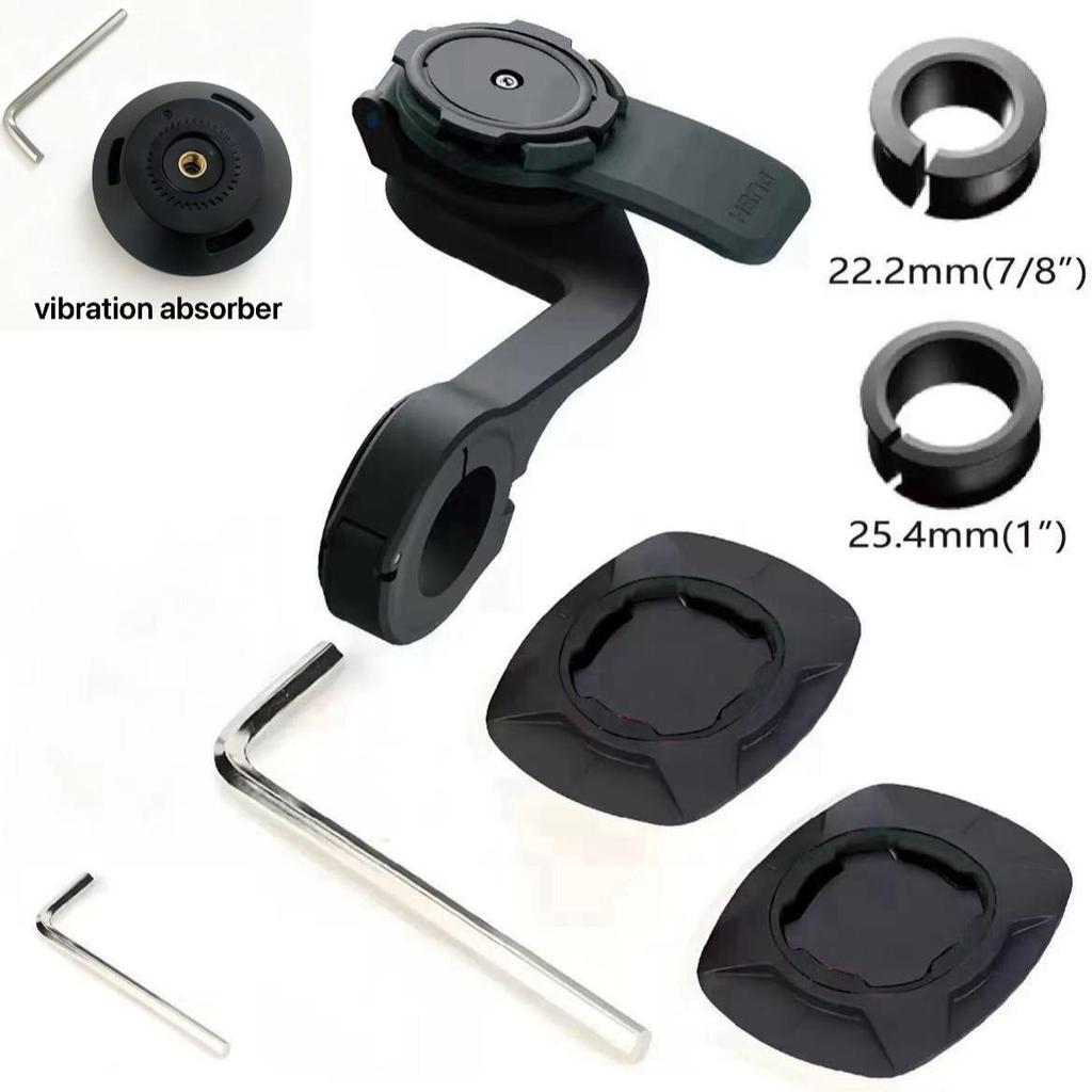 Motorcycle & Bicycle Phone Holder with Shock Absorption for Navigation