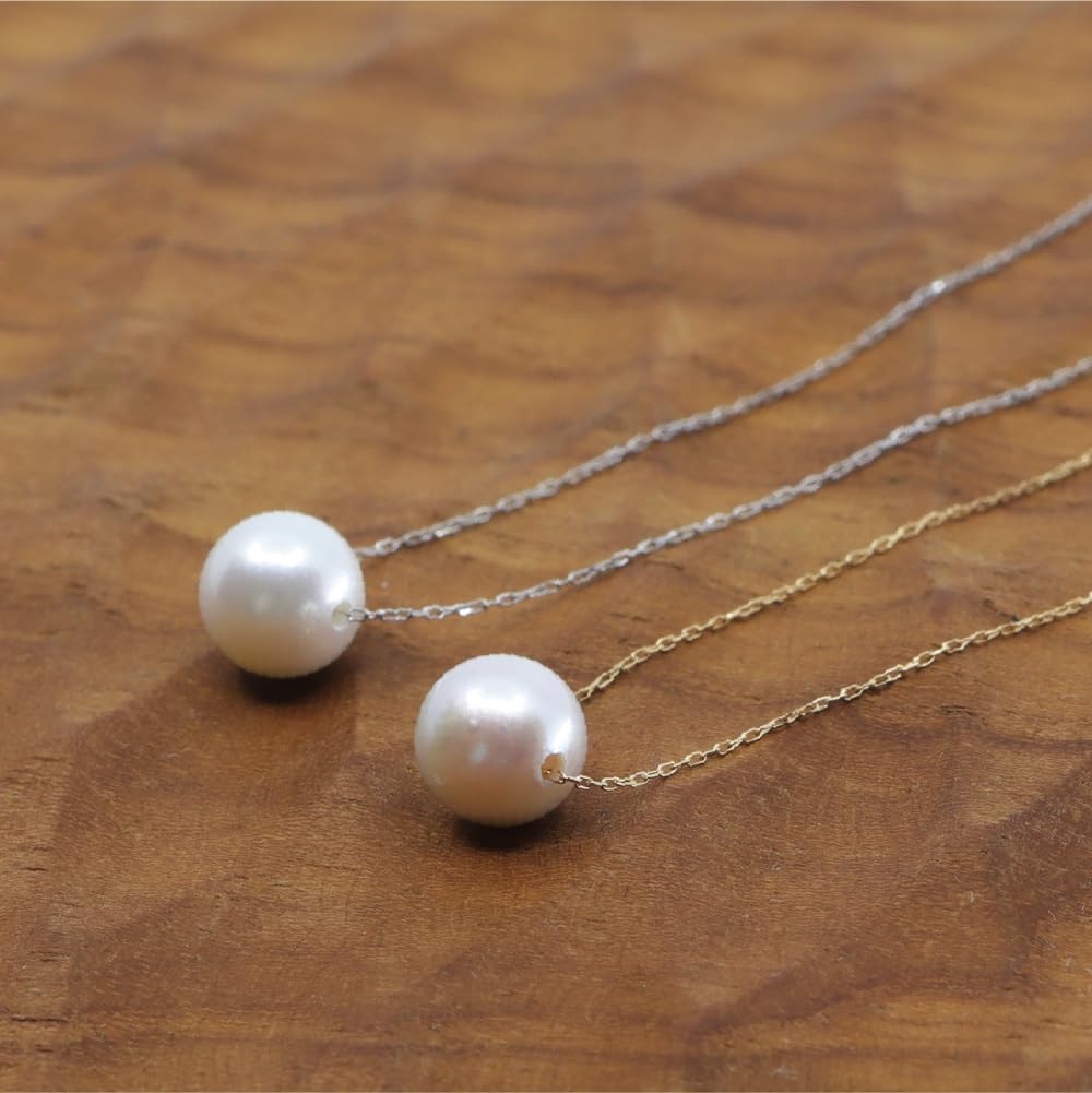 Pt Akoya Pearl Necklace Platinum Pearl Through Necklace Gold Single 7mm [Hana Kirari] 7.0mm / / (Pt900)