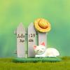 Fence Creative Cat And Hat Resin Ornaments Landscape And Desktop Decoration