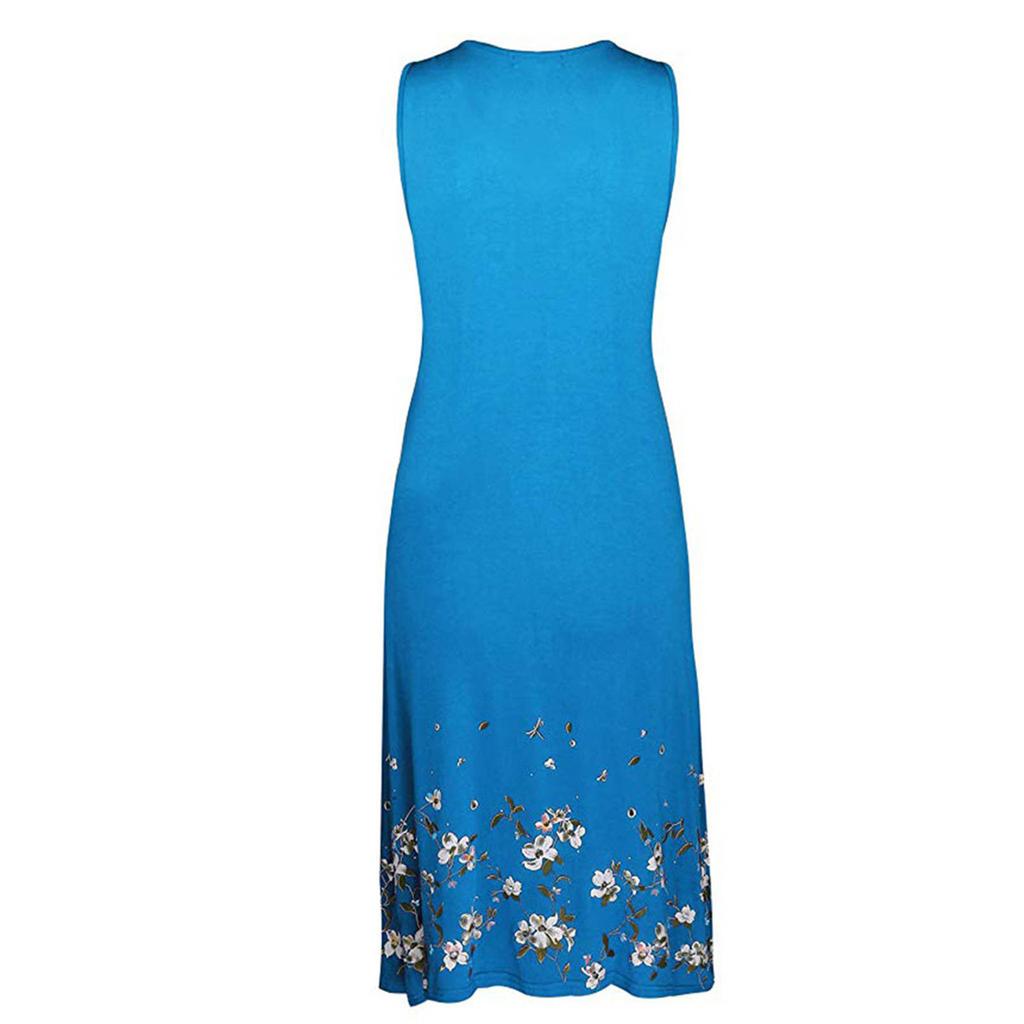 Женское летнее повседневное пляжное платье без рукавов с принтом, короткое платье