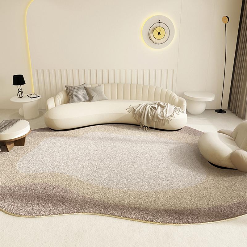 Irregular Shape Living Room Decoration Gradient Carpet Cream Style Rugs for Bedroom Home Thick Plush Mat Fluffy Soft Bedside Rug