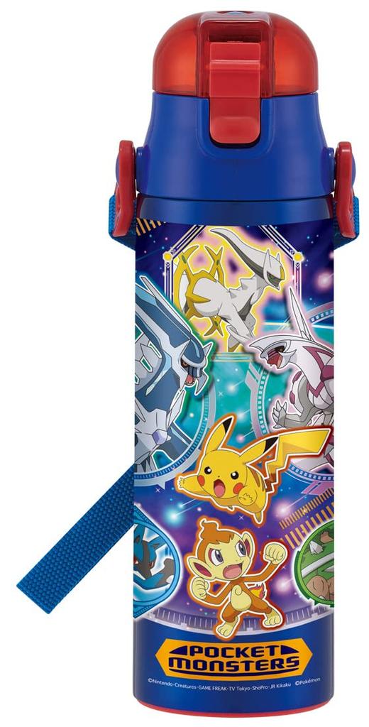 Skater Kids Stainless Steel Water Direct Bottle, Drink, 580ml, Pokémon Design, 22, Boys, SDC6N-A