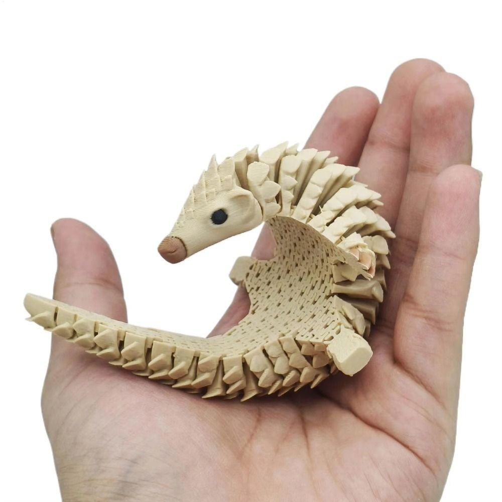 Creative 3D Printed Pangolin Toy Articulated Animal Model Decoration Home Accessories