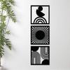 Pre-Laminated Pine Wood Modern Boho Wall Art | Laser Cut Precision | For Home Décor | For Gifting (Set of 3)