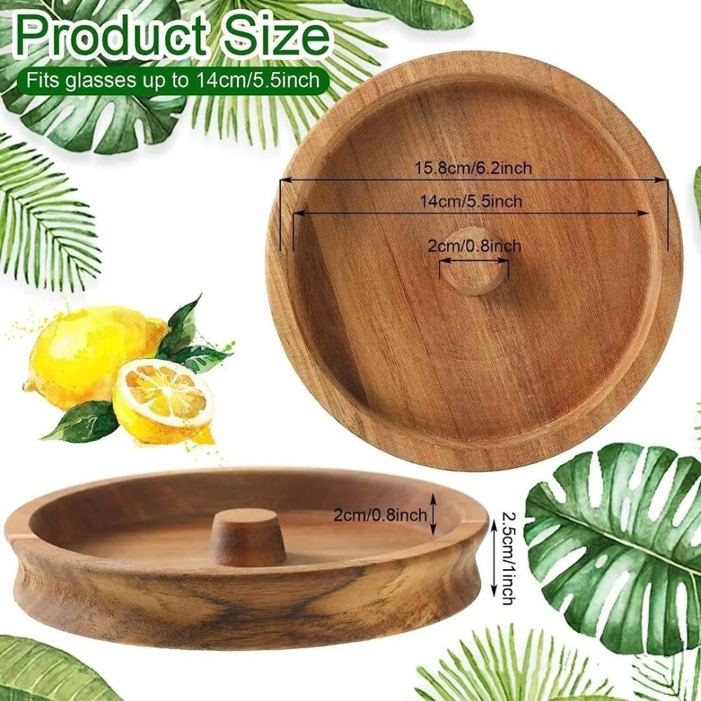 Wooden Seasoning Dish Round Cup Salt Rimmer Bar Accessories Sugar Edge Box  Drinks Garnish