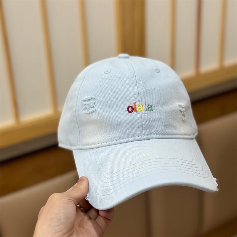Spring And Summer Color Letter Embroidery Baseball Cap Female Face Small Cap Male Tide High Quality