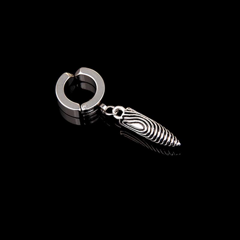 Серьги Simplicity, клипса для ушей в виде геккона, 1 шт., панк, без проколотых ушей, серьги-гвоздики для мужчин и женщин, рука призрака, титановая сталь, серебристо-черная железная башня