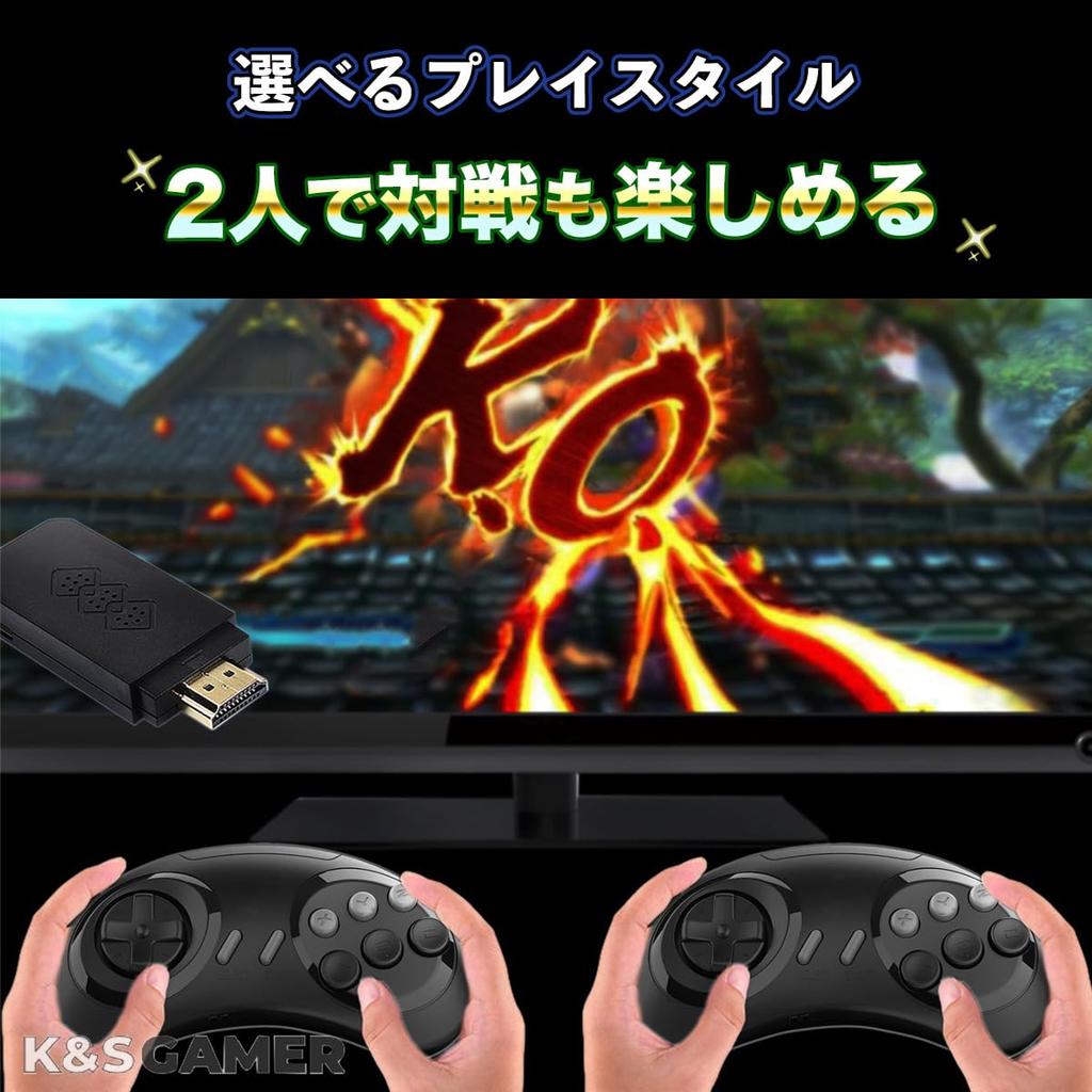 Может играть 3000 Game BOX Беспроводной контроллер Игровая консоль Совместимая машина Основной блок Ретро игры 3000 типов K&SGAMER [Ты игры] Встроенный