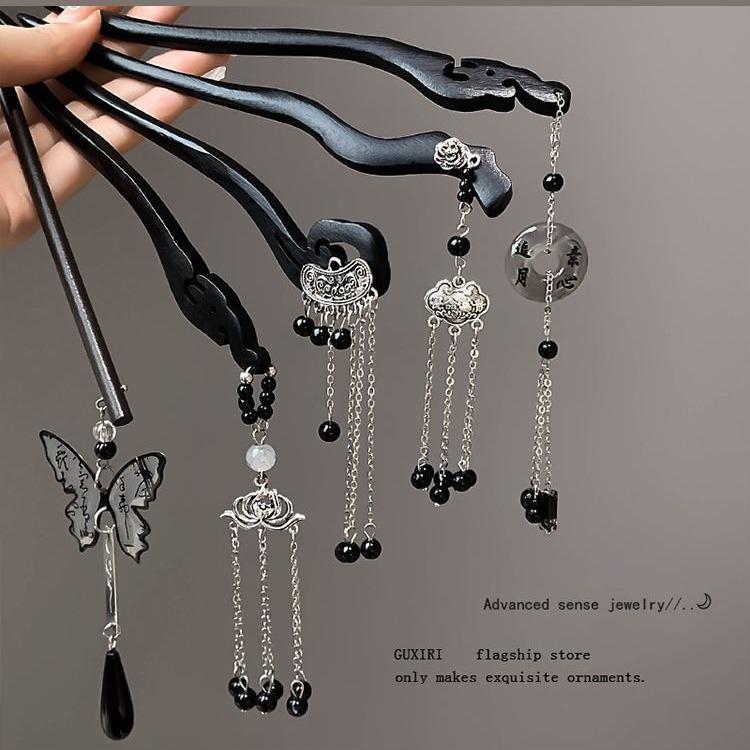 2024 Заколка-кисточка для волос Ханфу высокого класса: Аксессуар для волос в древнем стиле для женщин