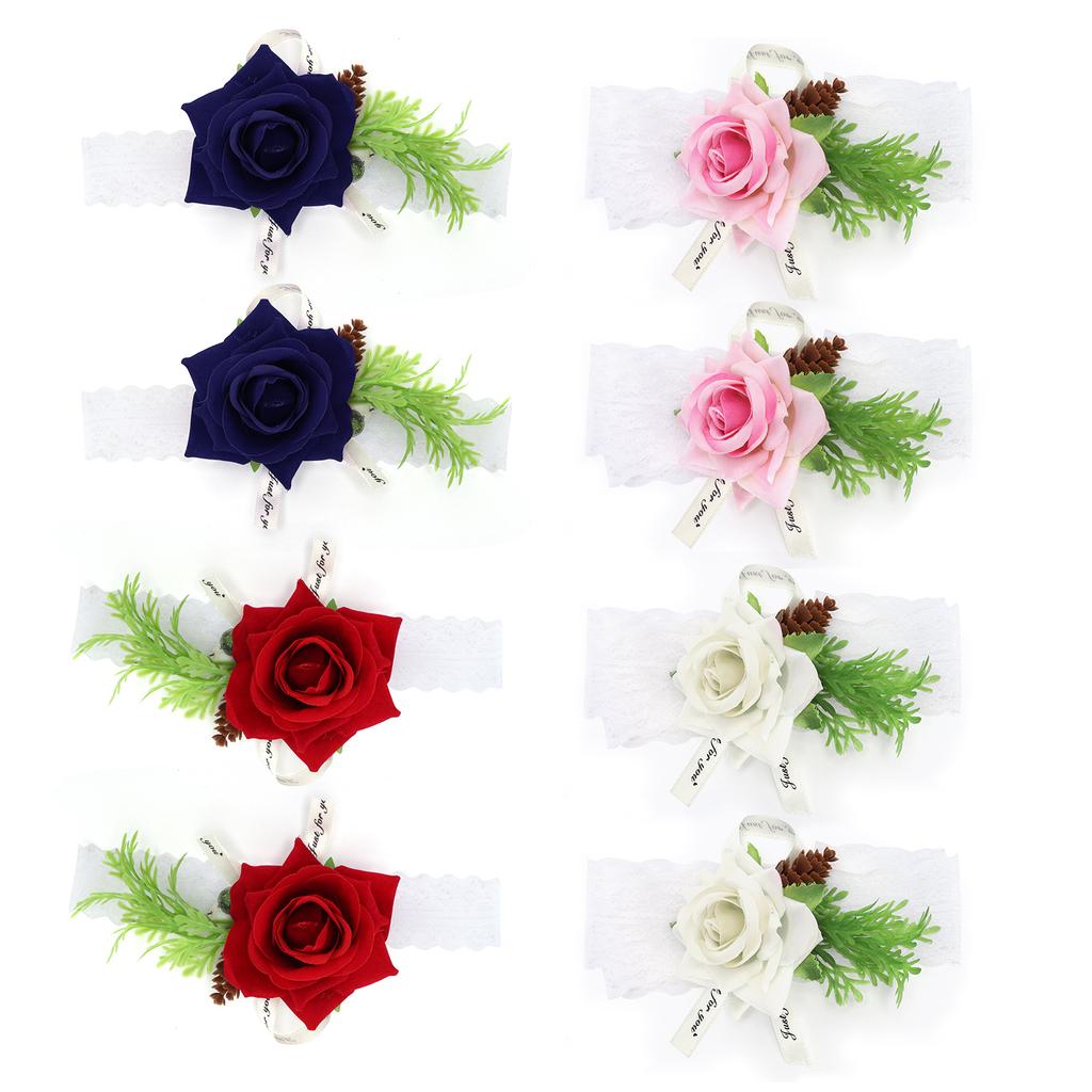 2 шт. шелковый цветок на запястье невесты свадебный корсаж свадебная церемония украшения поставка