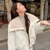 All-match Lambskin Cotton-padded Jacket Women's Short Lamb Wool Down Cotton-padded Jacket Winter Fur Collar Cotton-padded Jacket